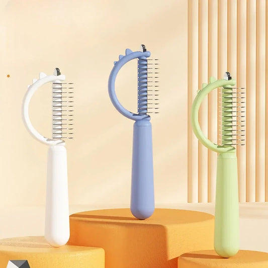 New Hair Removal Comb for Dogs Cat Detangler Fur Trimming Dematting Brush Grooming Tool for Matted Long Hair Curly Pet