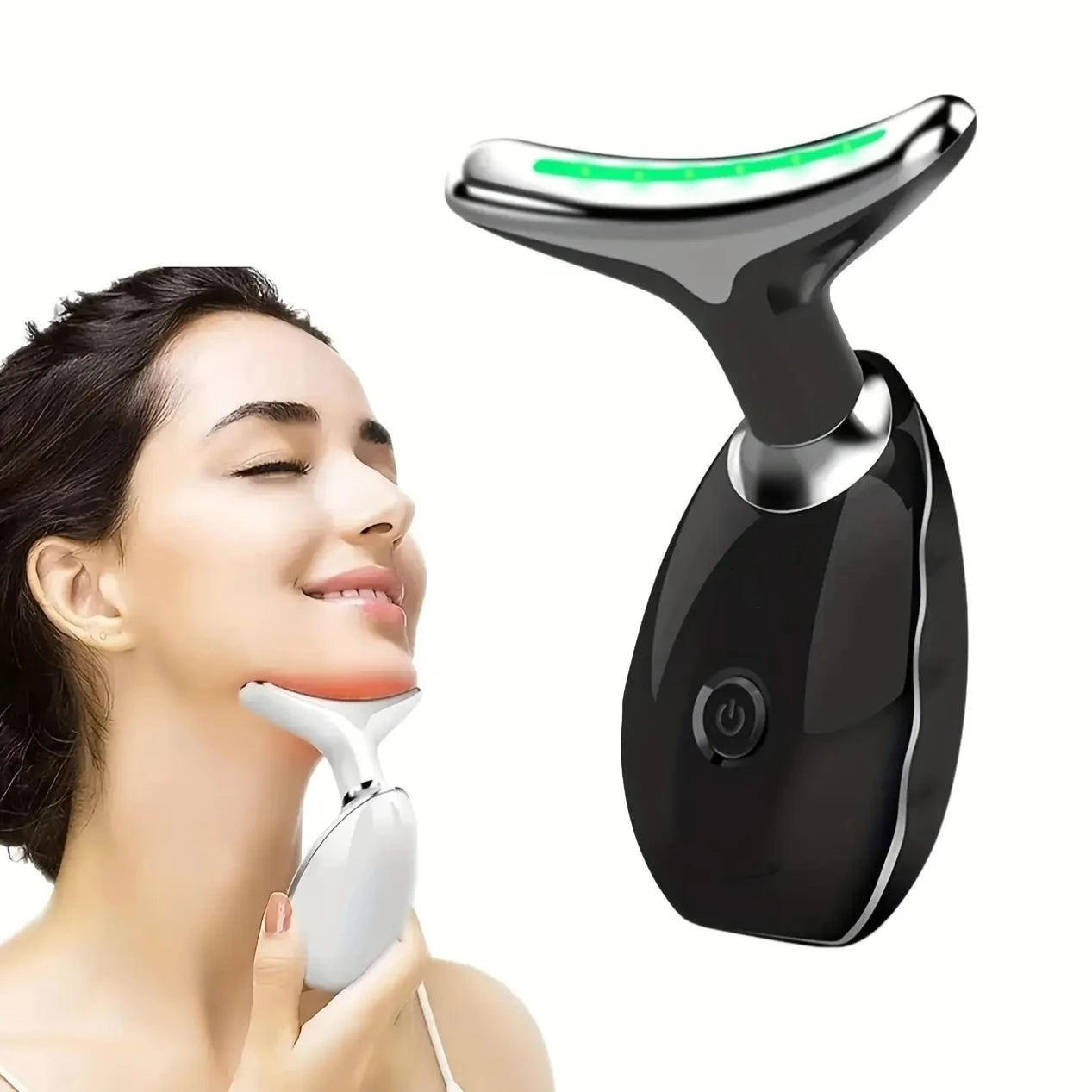 7LED Color Vibrating Neck Device Beauty Gift for Face and Skin Rejuvenation