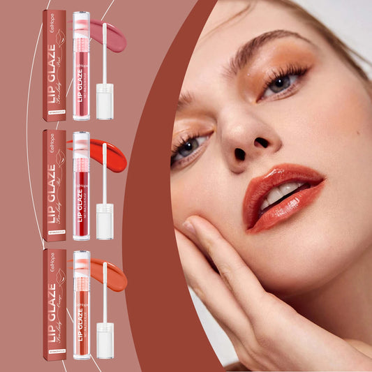 4PCS Lip Gloss Deep Moisturizing, Vivid Color, Long-lasting Color, Moisturizing Lip Gloss, Holiday Gift