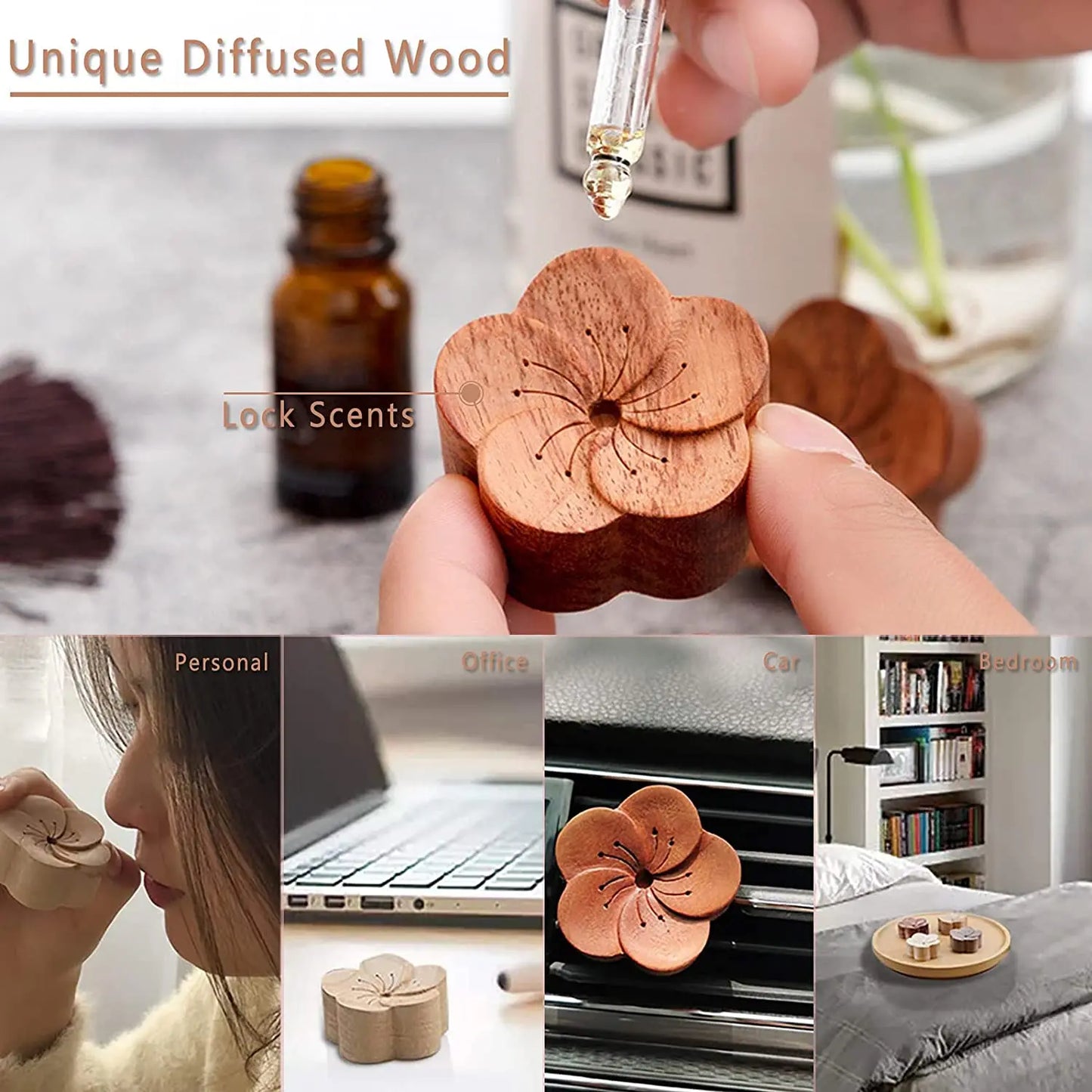PHATOIL 12pcs Gift Box Pure Natural Essential Oils for Humidifiers Diffuser Massage Spa Lavender Lemongrass Tea Tree Citronella