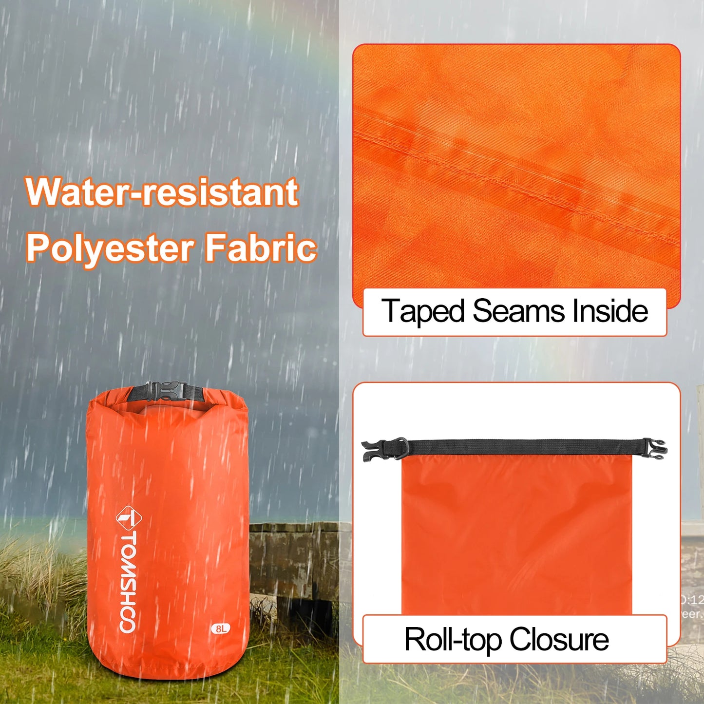 Dry Sacks Outdoor Rafting Moisture Resistant Waterproof Storage Bag for Boating Canoeing Swimming Dry Sacks for Boating Dry Bags