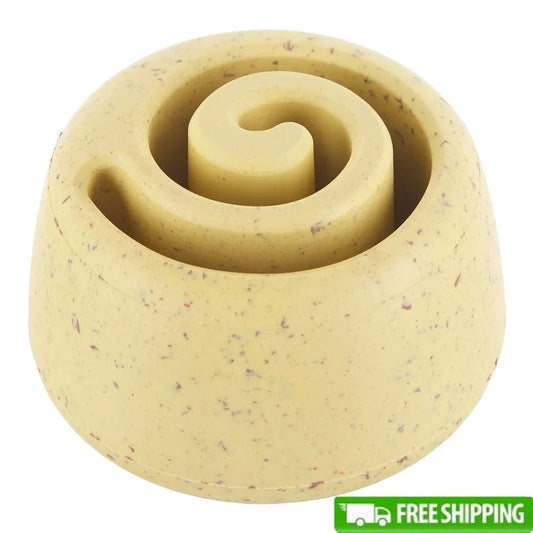 Cinnamutt Roll Dog Toy Super Chewer Vanilla Scented Rubber Wobble Base Peanut Butter Freezer Safe Chewable Durable Fun