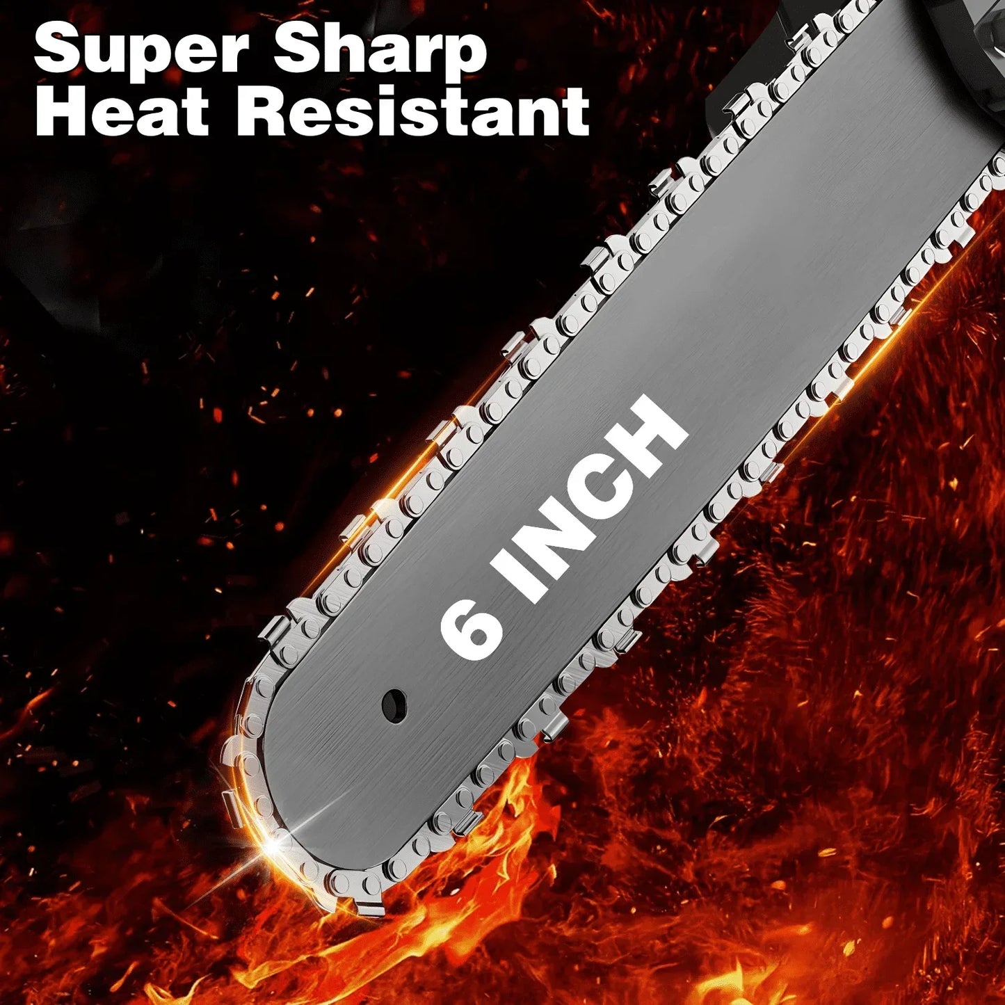 6-Inch Mini Chainsaw, Handheld Chainsaw for Cutting Wood, Trimming Trees and Laying Flooring