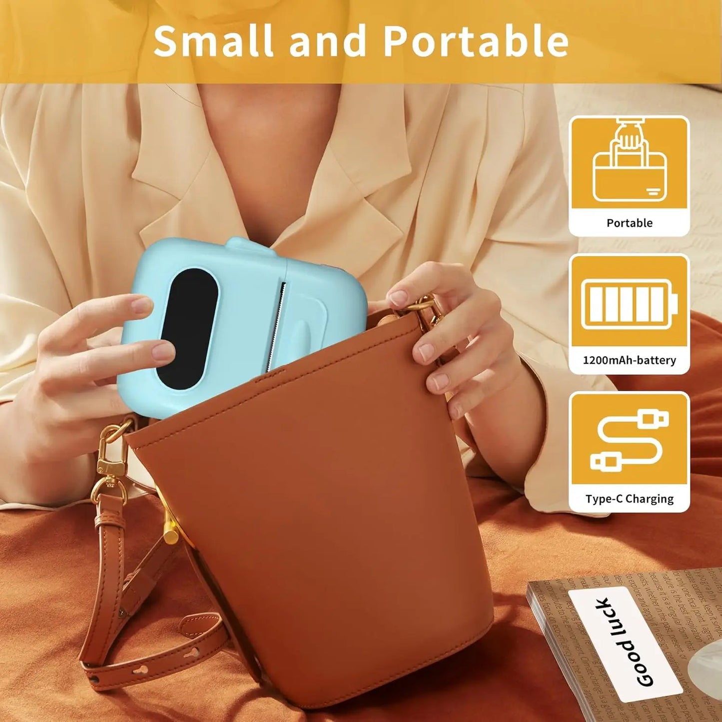 Marklife P50 Label Maker Machine Portable Barcode Label Printer, Bluetooth Label Stickers Machine for Clothing, Jewelry, Retail