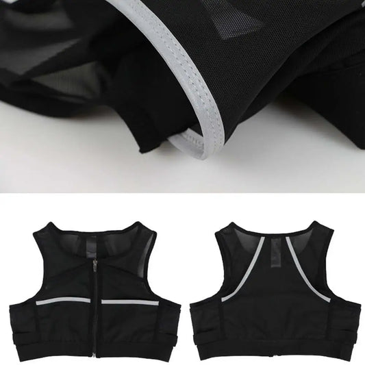 Reflective Running Backpack Lightweight Sport Running Vest For Storage Water Bottle Phone Bag For Trail Running Storage Bag
