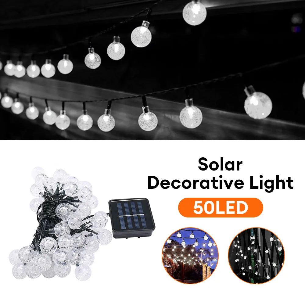 String Light Outdoor Solar Fairy Lights Waterproof Christmas Decoration Wedding Lamp Garden
