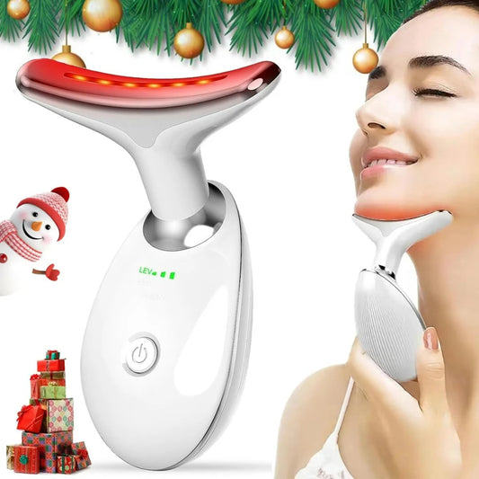 Vibrating Neck Device Beauty Gift Neck and Face Skin Massager 1 Piece Portable USB Charging Facial Massage Instrument Tool