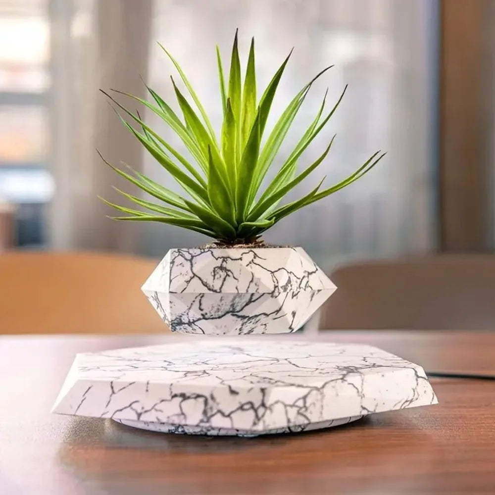 Levitating Plant Pots Small Plant Levitating Pots Home and Office Levitation Decoration Magnetic Levitation Flower Planters