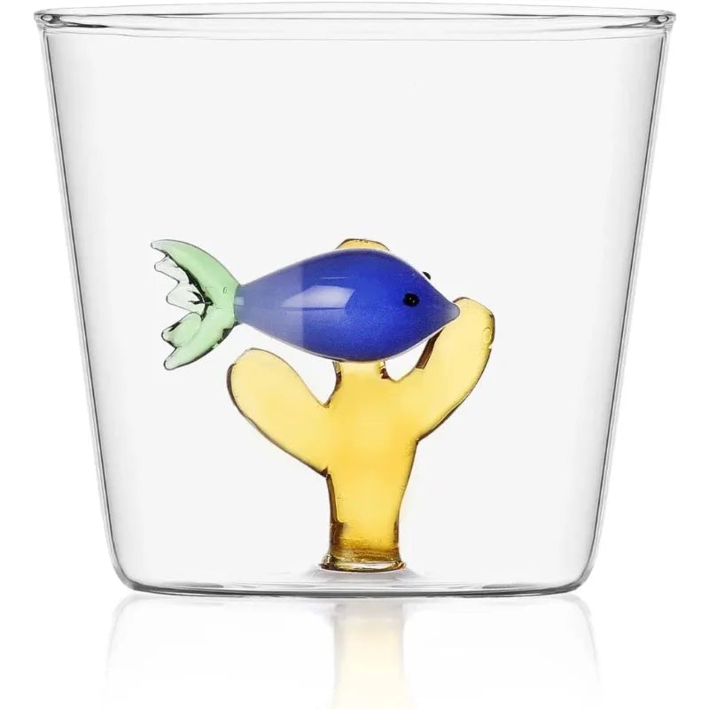 Set Of 6 Aqua Marine Garden Glasses - Design Alessandra Baldereschi