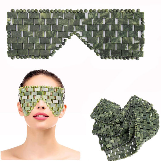 Natural Jade Face Eye Mask Hot/cold Stone Therapy Massage Tool Home Beauty SPA Salon Skincare Beauty Massager