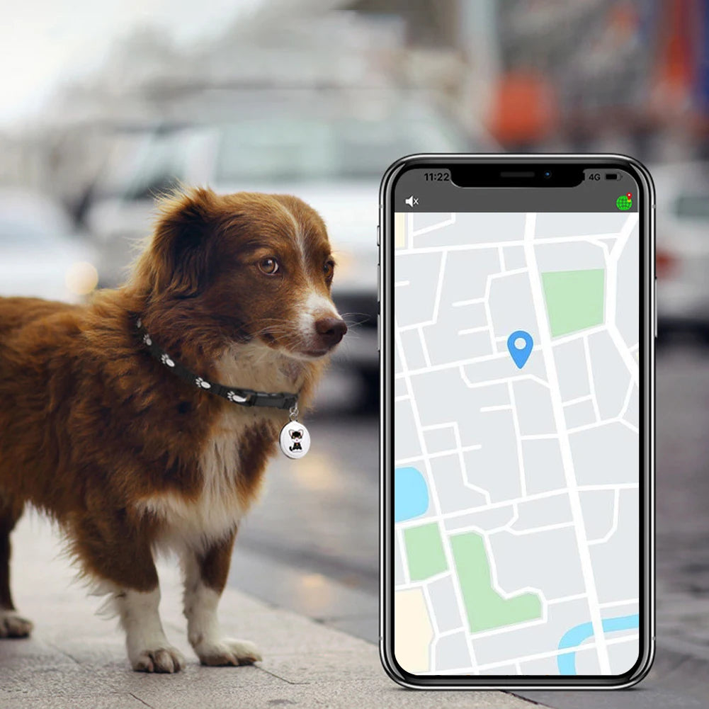 Pet Anti-Lost GPS Tracker Bluetooth Compatible Waterproof Smart Activity Tracker for Dogs Cats Kids Pets Keychain Wallet and Luggage