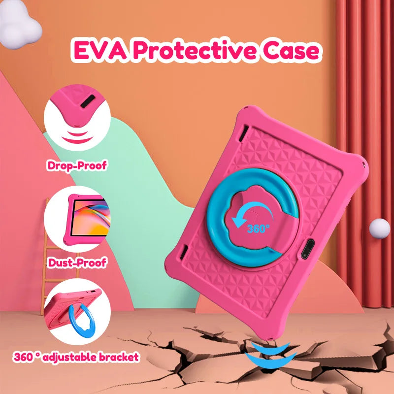 ATMPC 10.1 Inch Kids Tablet Android 14, 6GB RAM 32GB ROM, Eye Protection Screen, WiFi 6, iWawa Parental Control Tablet PC