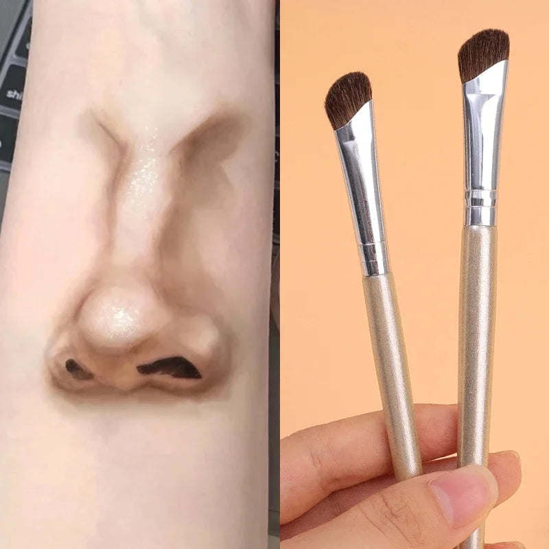 Flat Angled Nose Shadow Makeup Brushes Professional Soft Eyeshadow Nose Contouring Brushes Professional Beauty Cosmetics Tools