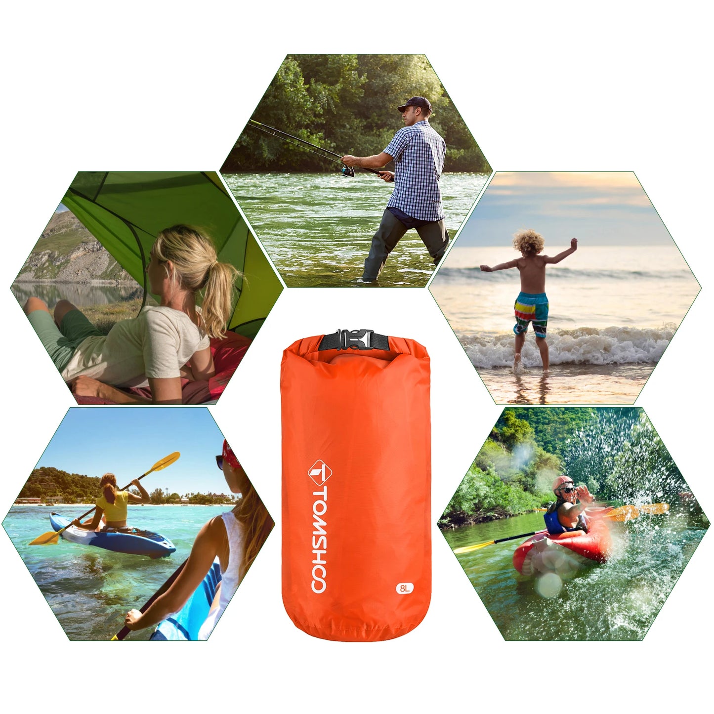 Dry Sacks Outdoor Rafting Moisture Resistant Waterproof Storage Bag for Boating Canoeing Swimming Dry Sacks for Boating Dry Bags