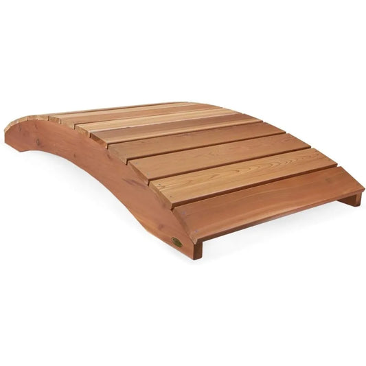 All Things Cedar Wooden Bridge, Outdoor Garden Walkway for Backyard Ponds, 6', Natural