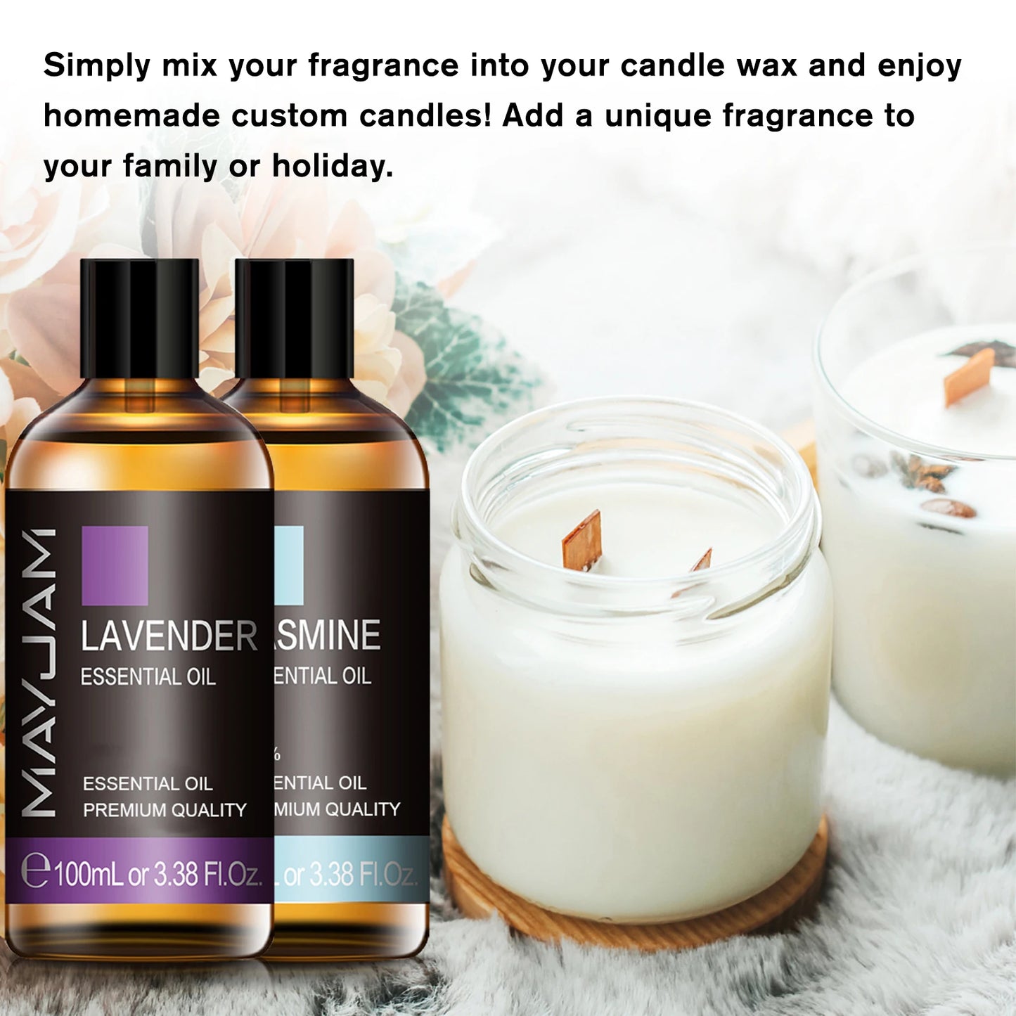 100ml Pure Jasmine Tea Tree Sandalwood Lavender Oils