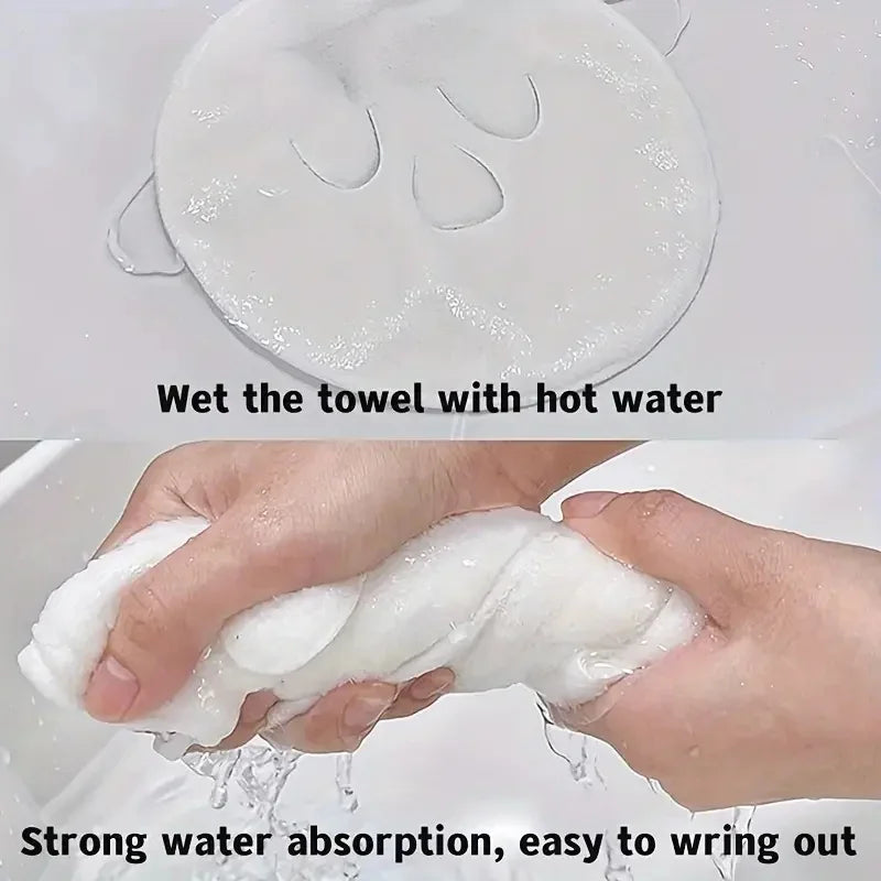 Hot Compress Face Towel Reusable Cotton Thickened Face Steaming Towel Moisturizing Mask Beauty Skin Care Tool for Salon Home Use
