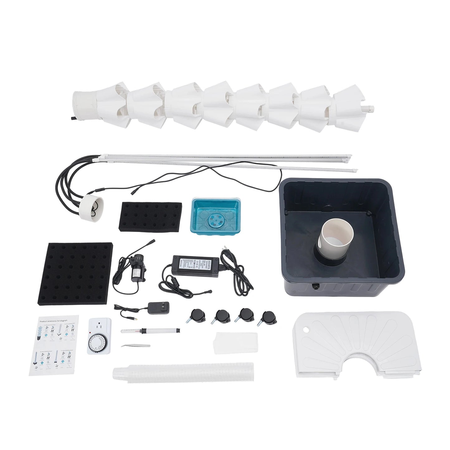 Indoor Hydroponic Vertical Garden Kit With Grow Lights