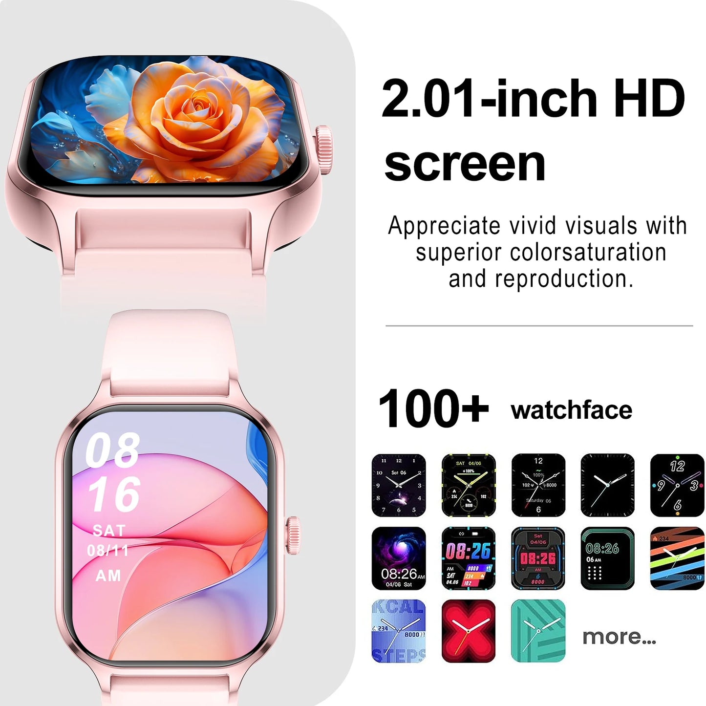 2025 Smart Watch Wireless Dialing Multiple Sport Modes Various App Notifications Perfect Gift for Holidays iPhone Android