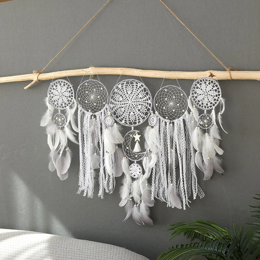 5pcs Bohemian Dreamcatcher Set Large Wall Hanging for Bedroom Wedding Christmas Decor Pretty Decorative Ornaments