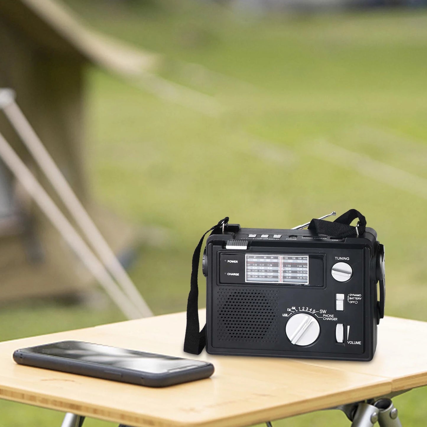 Emergency Radio Portable Emergency Radio Weather Alert Radio With Cellphone Charging Hand Crank & Battery Operated SOS Alarm