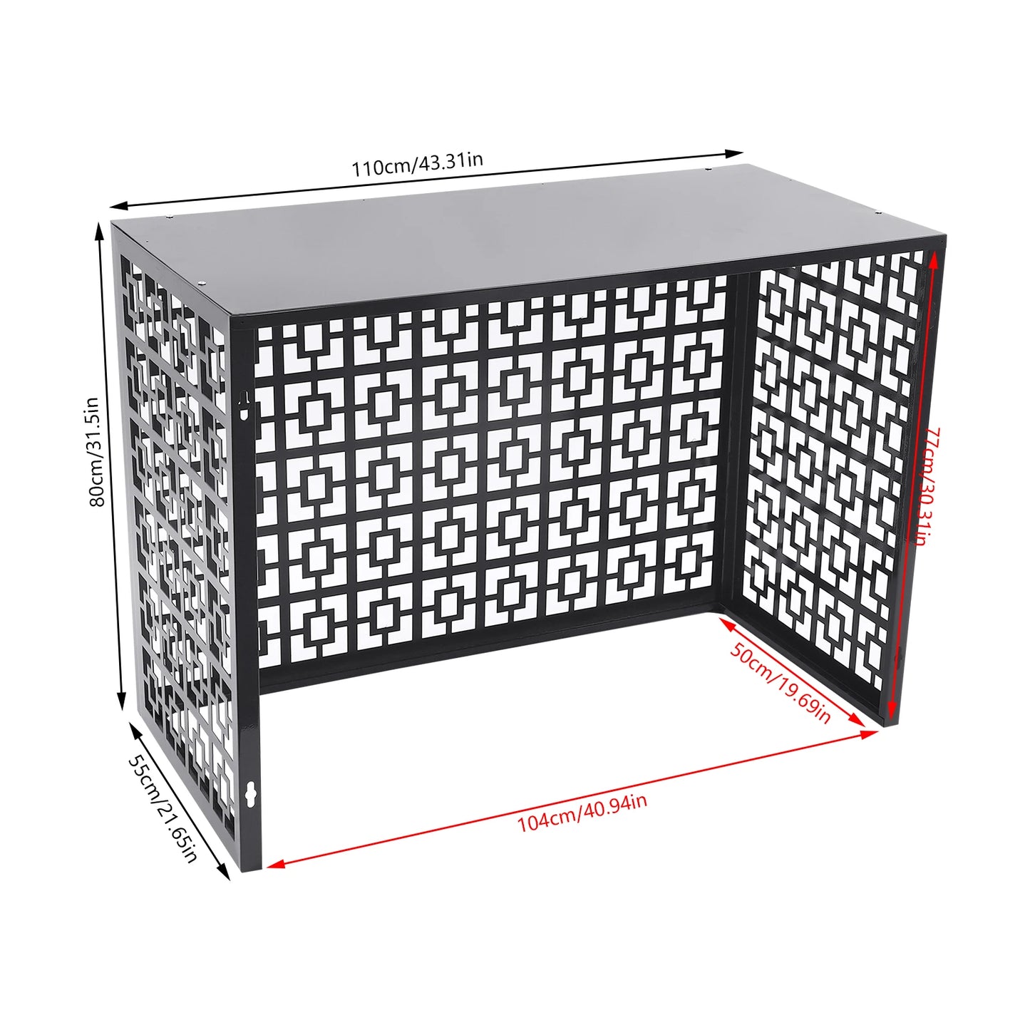 Freestanding Air Conditioner Fence Privacy Fence Panels With Planter Box For Outdoor AC Unit Trash Enclosure And Pool Equipment