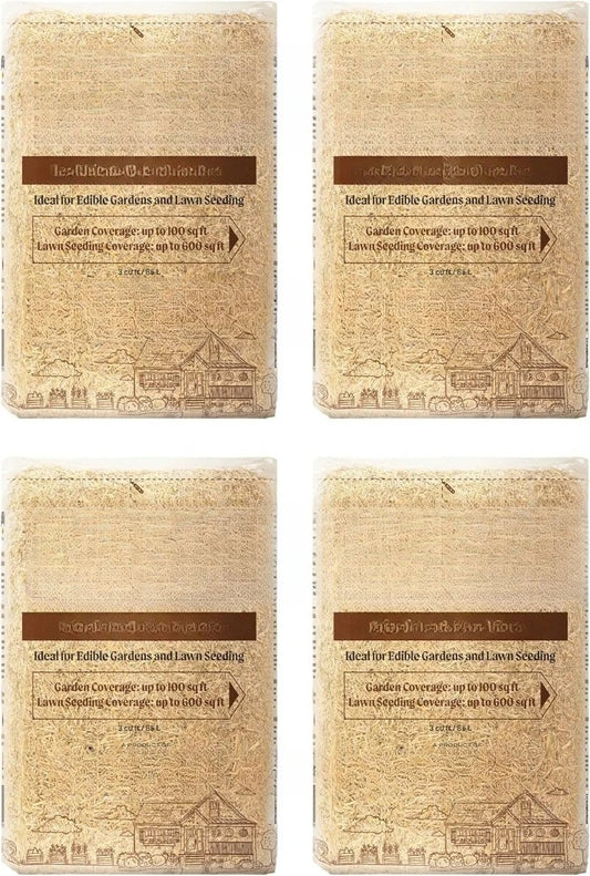 4 Pack 3 Cu Ft All Natural Mulch Wheat Straw Gardens Lawns