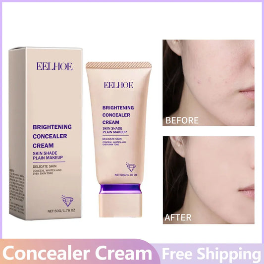 EELHOE Foundation Liquid Concealer Full Coverage Oil Control Skin Lightening High Coverage Face Foundation Waterproof Makeup