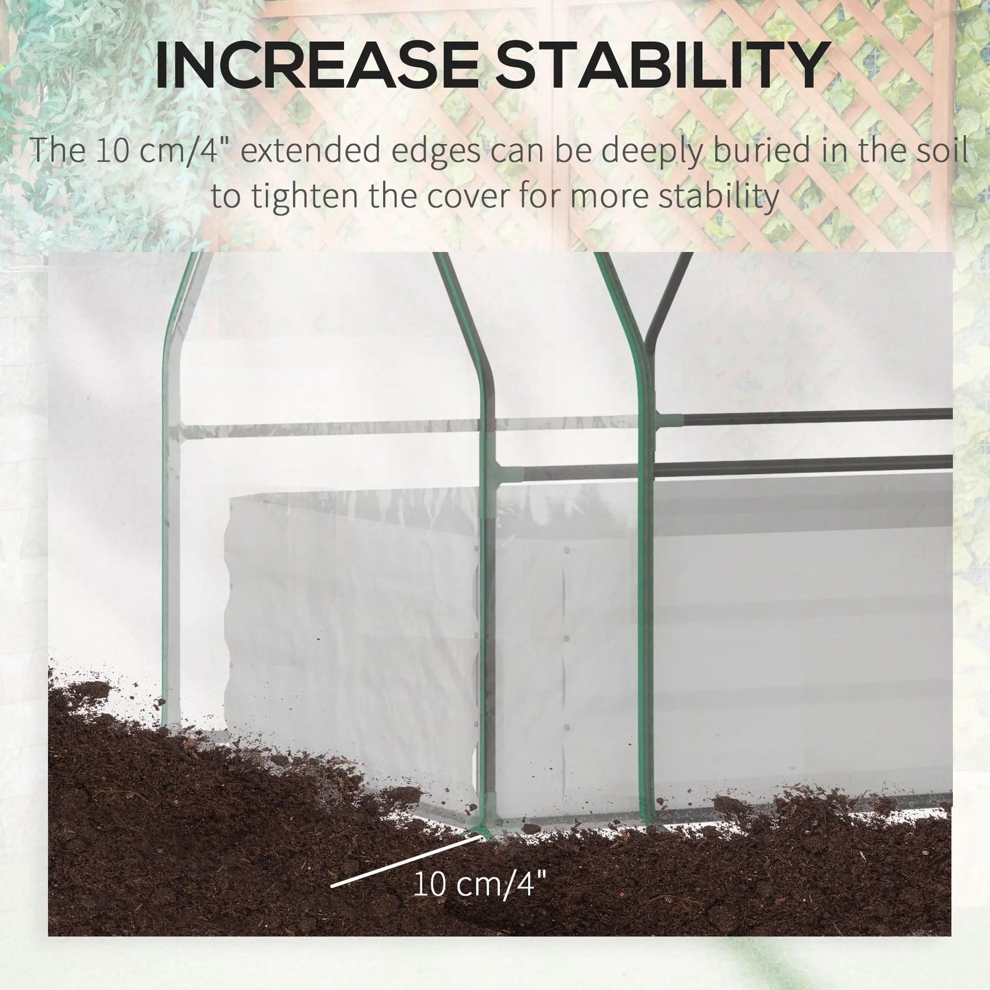 Steel Raised Garden Bed Planter Box Kit with Greenhouse, for Dual Use, Clear