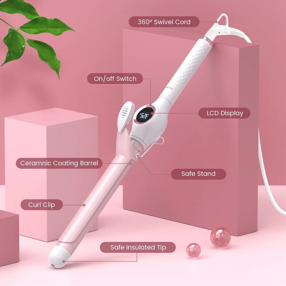 Hair Curling Iron Hair Curler Ceramic Curling Irons With Digital Temp Control US Type