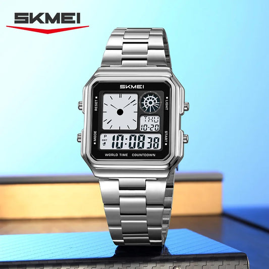 Skmei Digital Watch Waterproof Stainless Steel Band Unisex