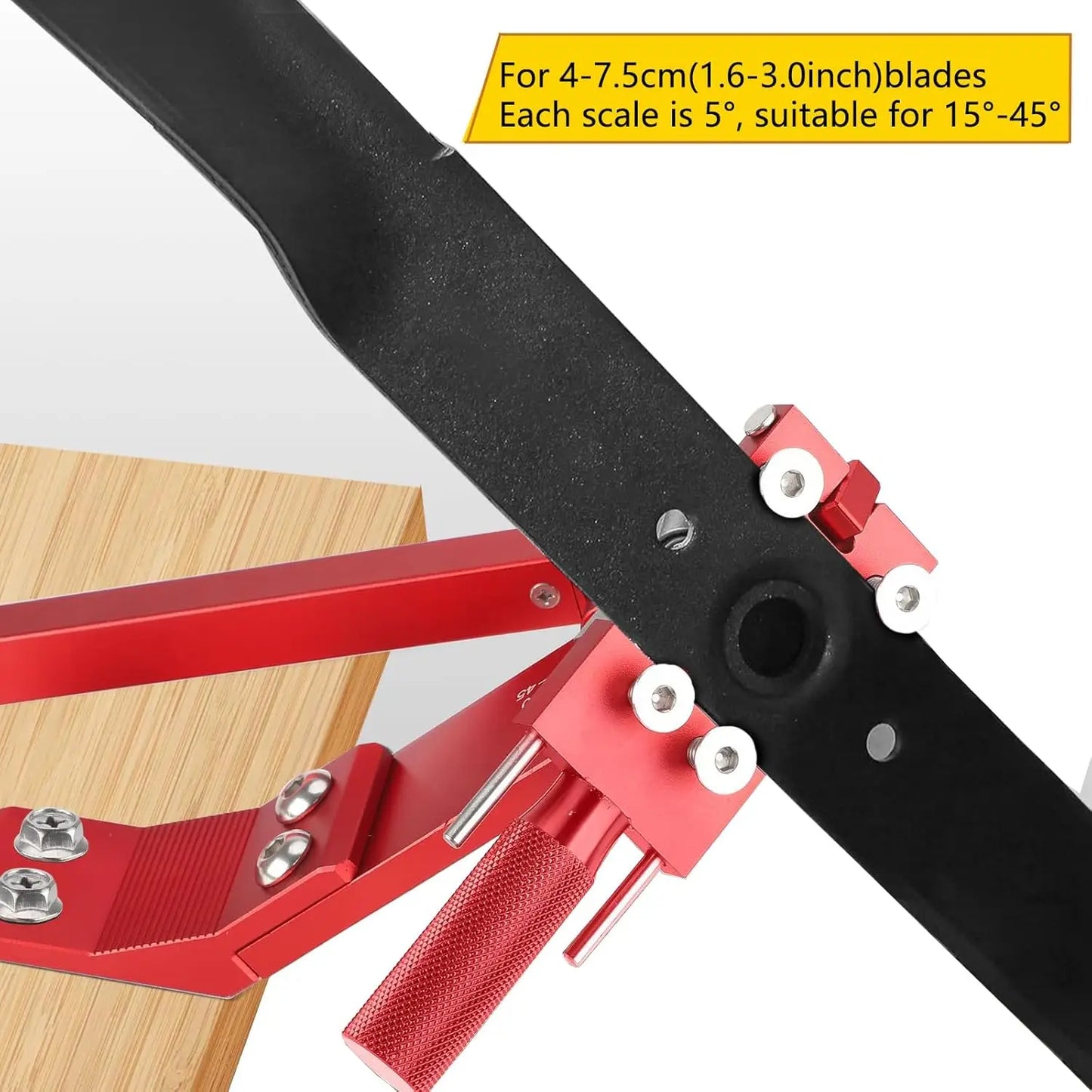 Lawn Mower Blade Sharpener - Updated Ball Bearing Manufacturing Handle, Suitable for Right and Left Hand Blades