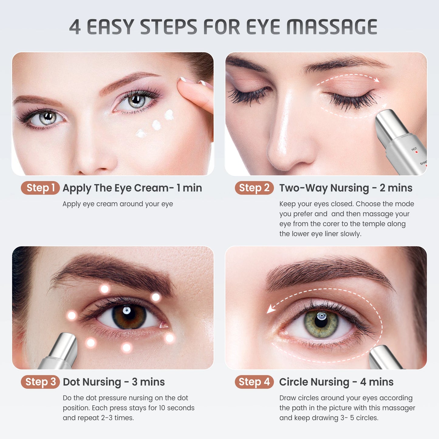 Sejoy I2 Eye Face Massager Portable Vibration Heated Eye Care Anti Wrinkle Skin Care Tool
