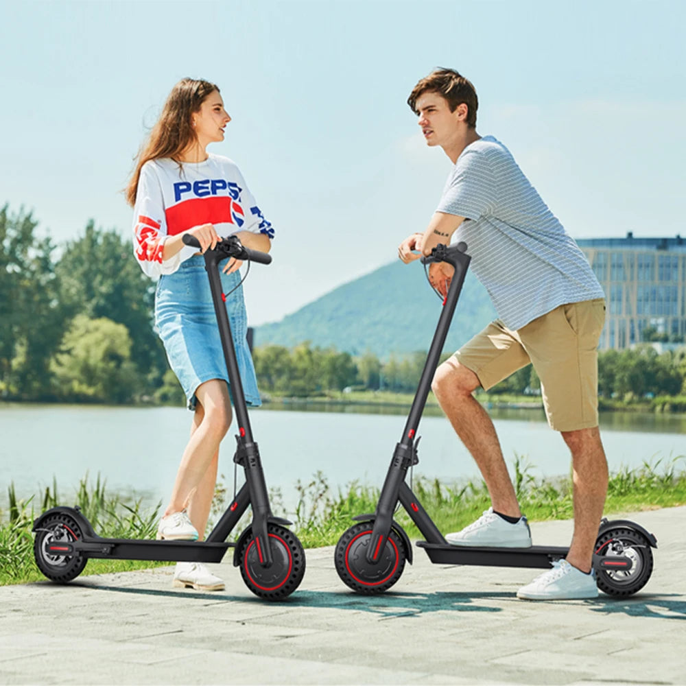 350W Foldable Electric Scooter for Adults Teens Explosion-proof Tires Dual Brake Lightweight APP