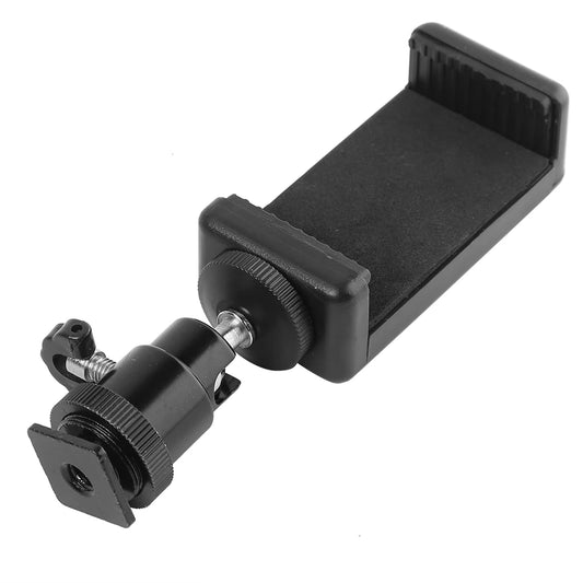 Mobile Phone Clip Holder With 360 Degree Ball Head Tripod
