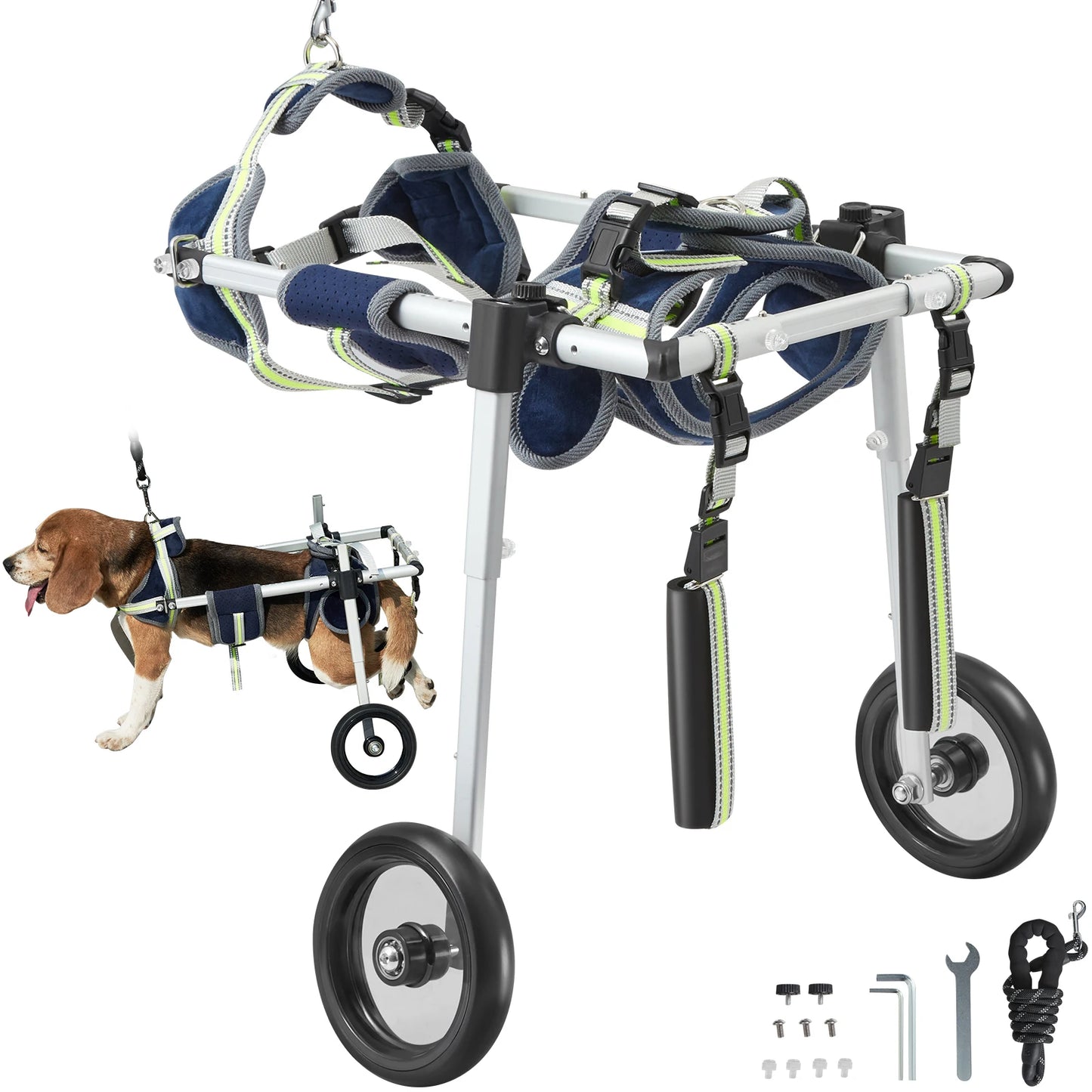 VEVOR 2 Wheels Dog Wheelchair for Back Legs Pet Wheelchair Dog Cart for Injured Disabled
