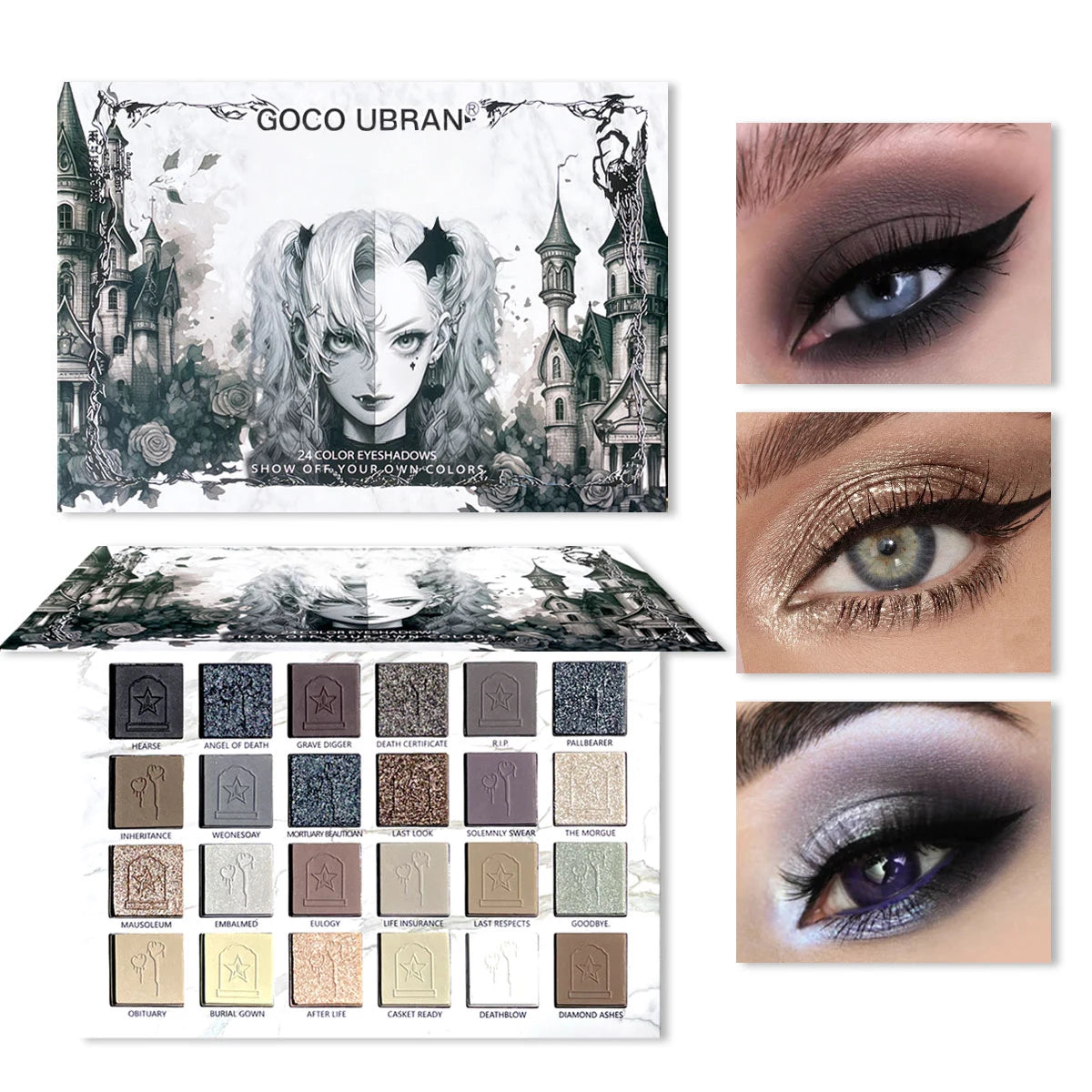 Dark Elf 24 Color Eyeshadow Palette Vampire Inspired Matte