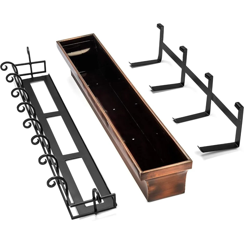 Rust Resistant Window Planter Box Stainless Steel Copper