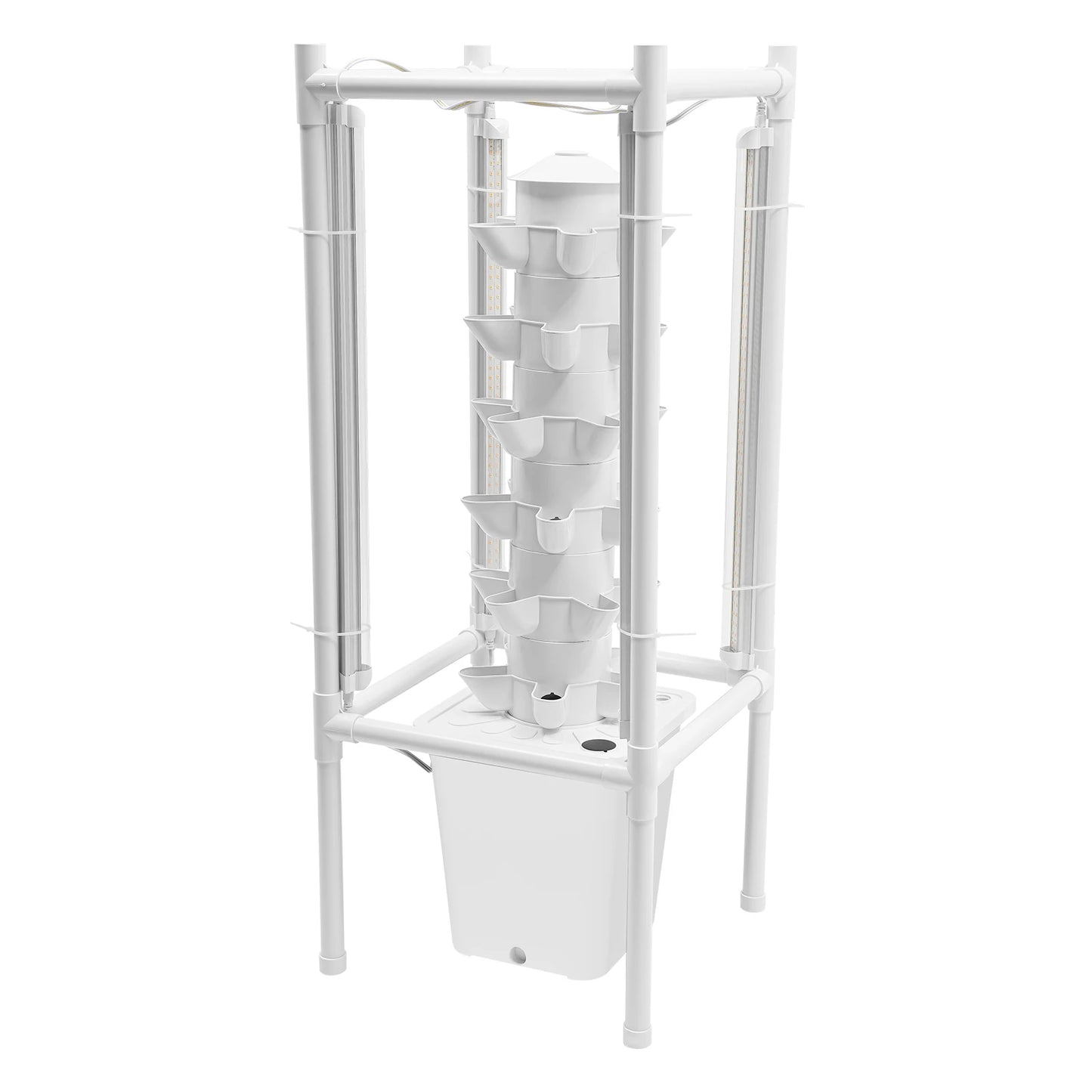 30-Holes Hydroponic Garden Vertical Tower with Growing Light |Growing System Vegetable Planter for Balcony Garden Greenhouse
