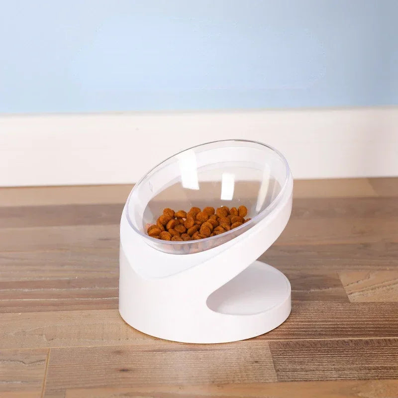 High Foot Cat and Dog Bowl with Neck Protector Anti Overturning and Binaural Pet Feeding Cup