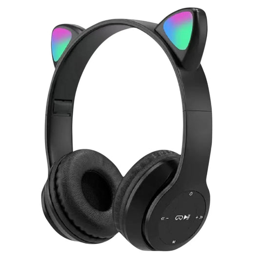 Wireless Cat Ear Gaming Headphones With Glow Light Bluetooth