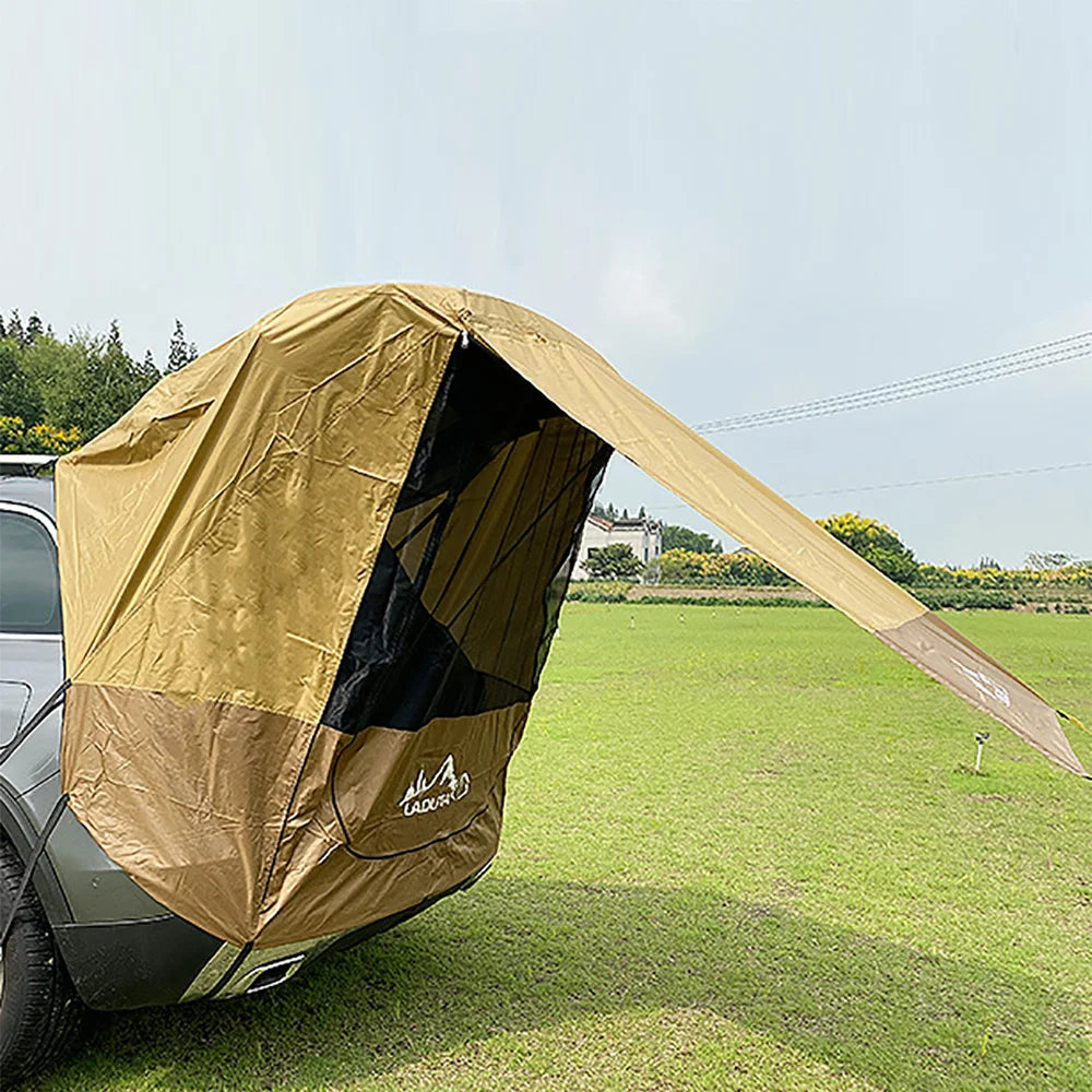 Outdoor Camping Car Tailgate Shade Awning Tent Waterproof Sunshade Car Tailgate Rear Tent