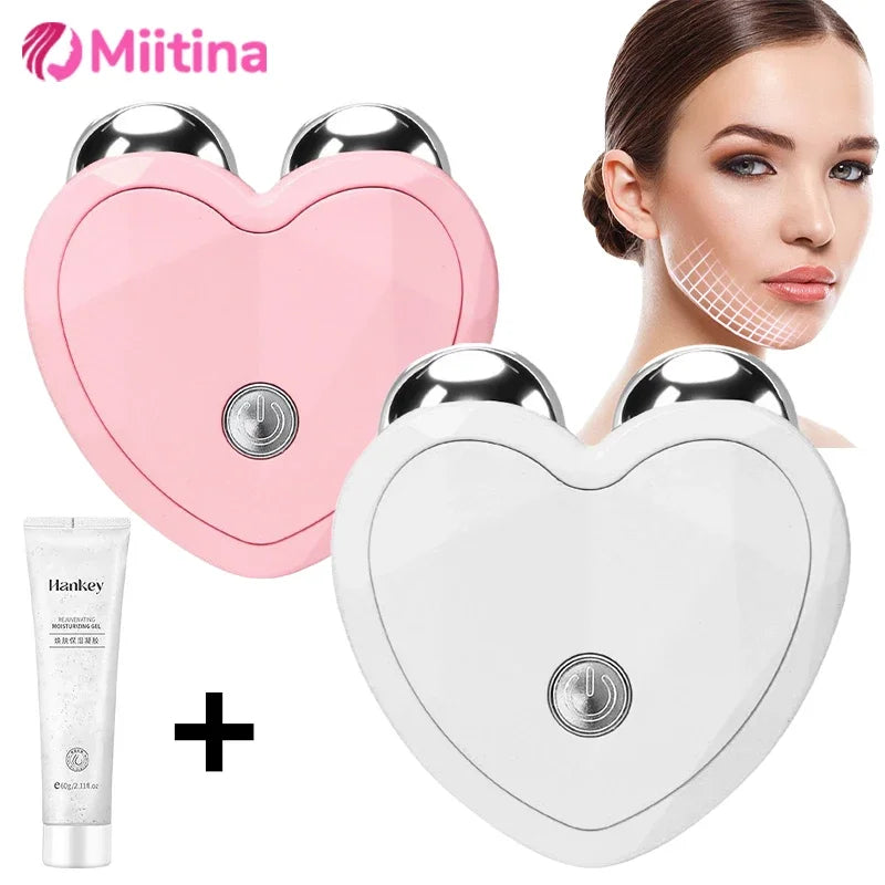 Microcurrent Face Lifting Massager Roller Tightening Rejuvenation Beauty Anti-Wrinkle Delicate Contour Lifting Firming Skin Care