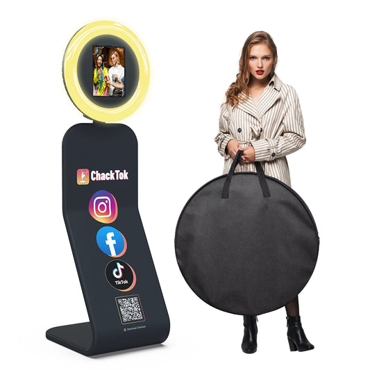 iPad Photo Booth For Weddings With LED Ring Light Stand