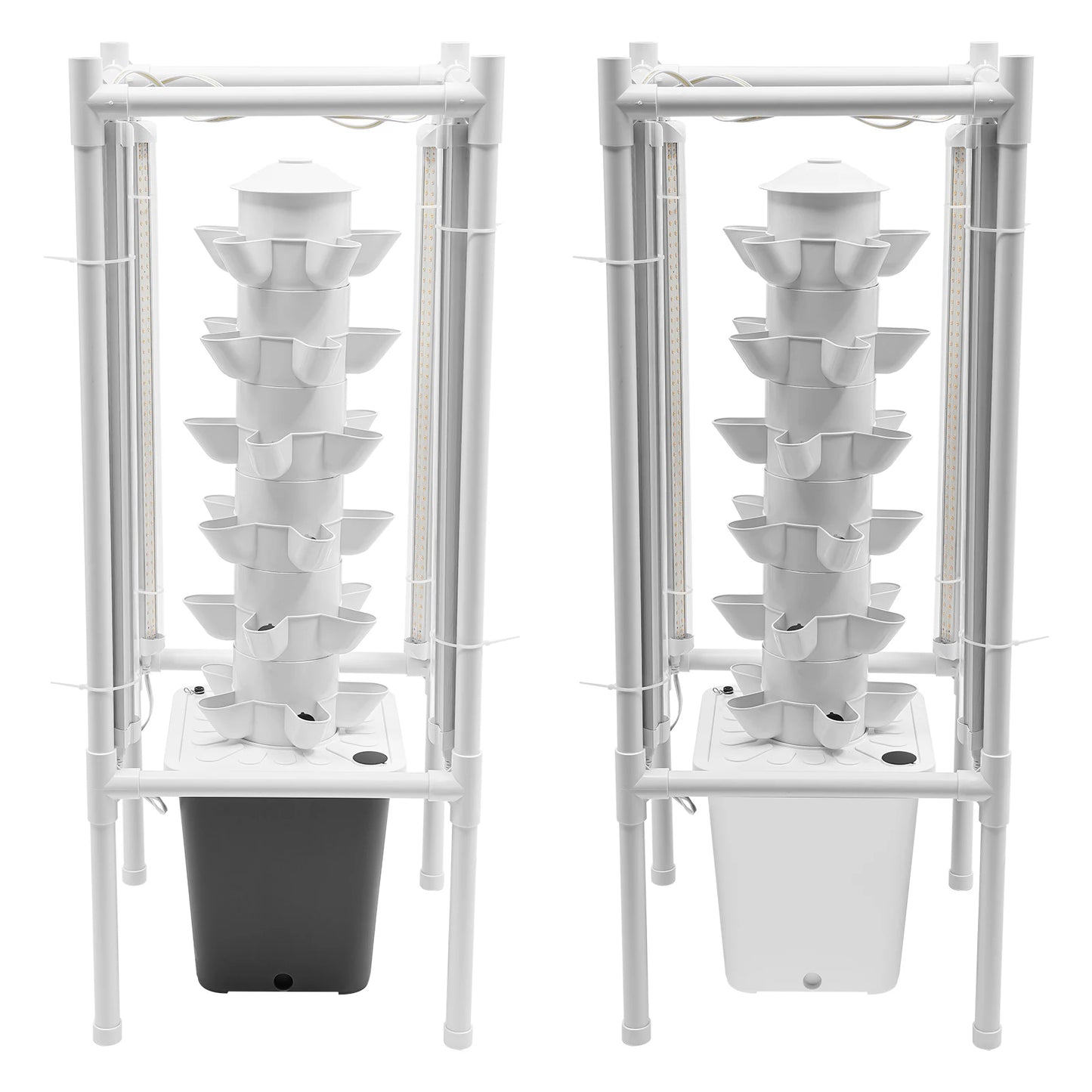 30-Holes Hydroponic Garden Vertical Tower with Growing Light |Growing System Vegetable Planter for Balcony Garden Greenhouse