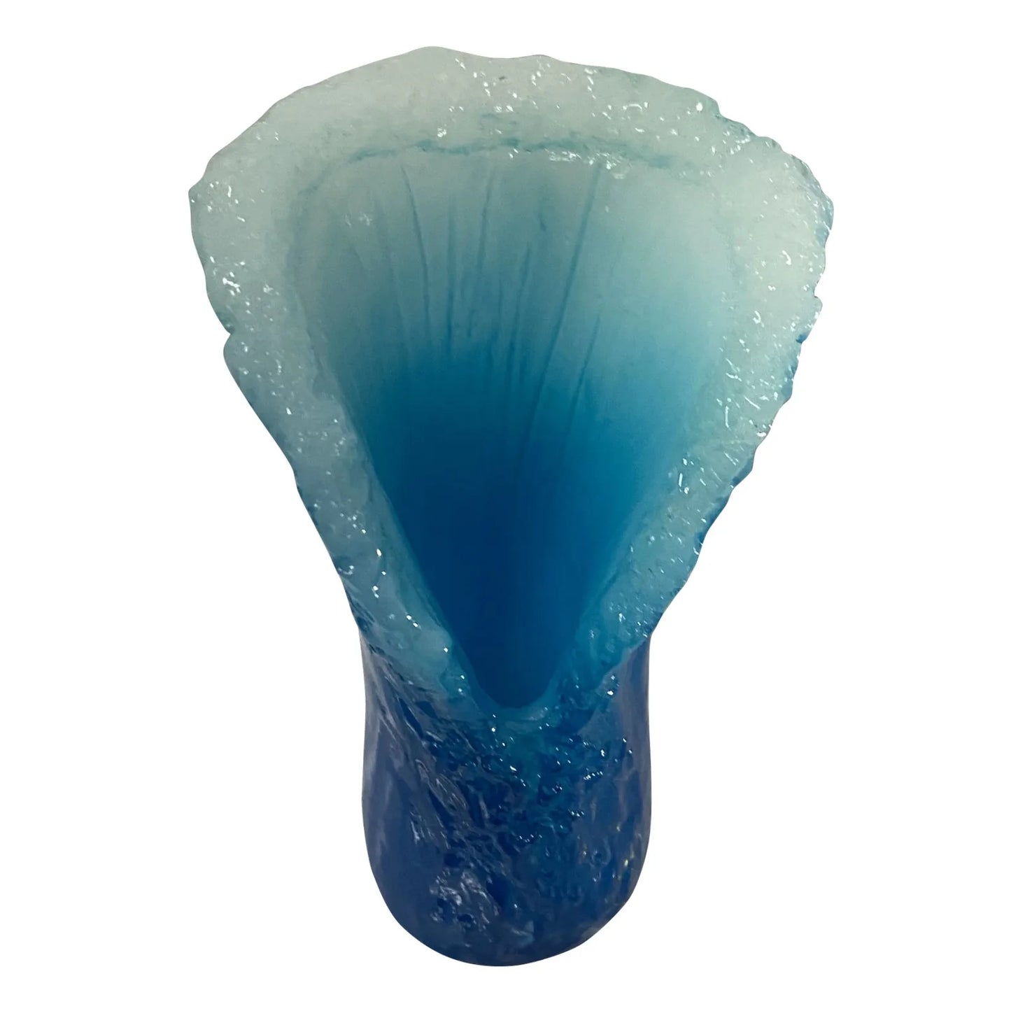 Sea Wave Vase Wavy Resin Blue Decor for Office Living Room Coffee Shop
