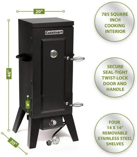 Cuisinart Cos 244 Vertical Propane Smoker With Temp Control