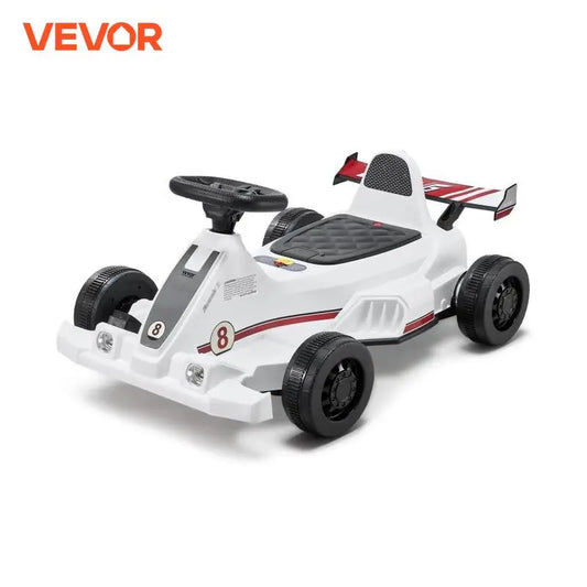 VEVOR 6V 4.5Ah Electric Pedal Go Kart Portable Outdoor Racing Toys 20000 RPM Motor with LED Headlight & Horn for Kids Boy Gifts