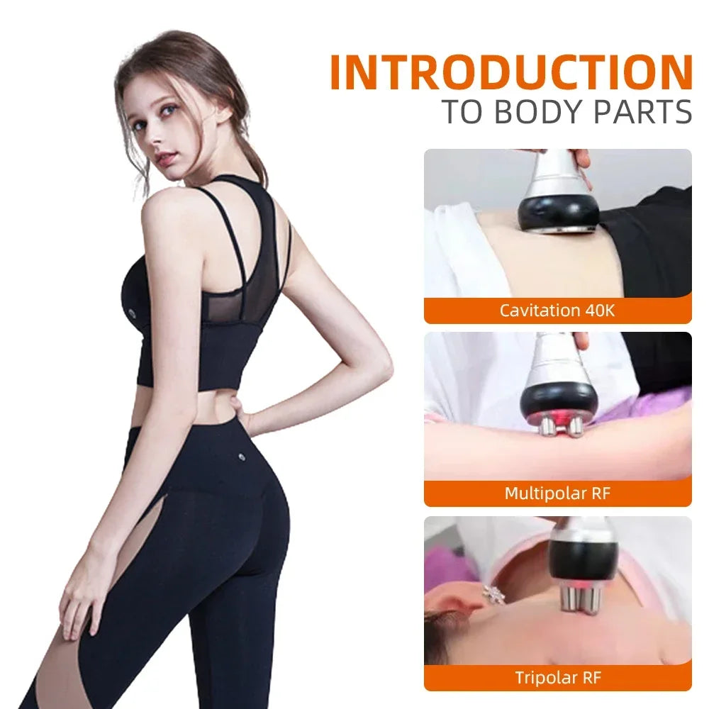 Miss Queeny 3-in-1 Vacuum 40K Slimming Cavitation Machine Skin Tightening and Anti Wrinkle Equipment