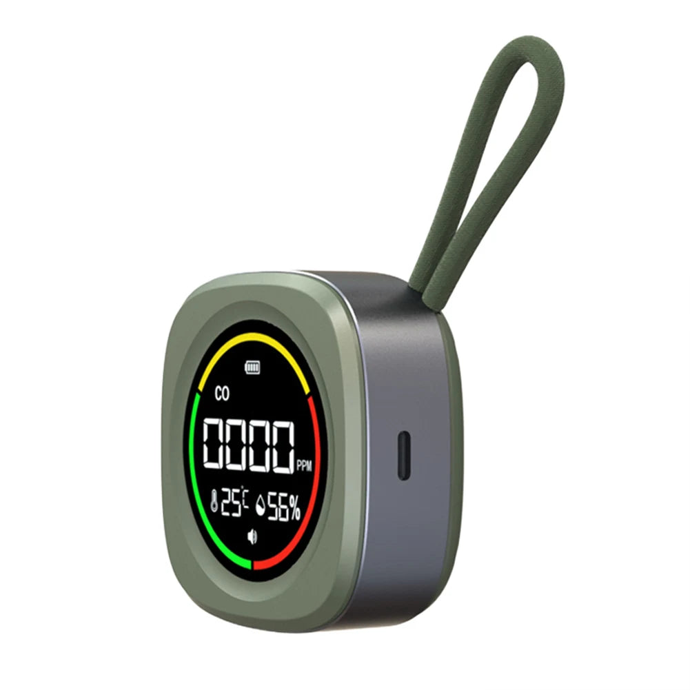 3 In 1 CO Detector Alarm Temp Humidity Sensor with Magnetic Suction CO Temperature Humidity Detector for Outdoor Camping RV Car